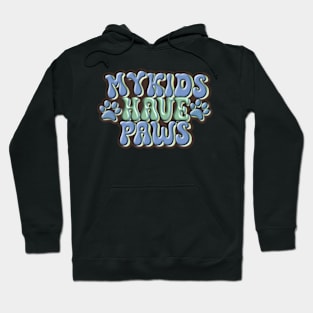 My Kids Have Paws blue Hoodie